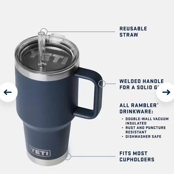 YETI Rambler (Hot Pink) 35oz🥤with Straw / NEW! - Picture 5 of 5